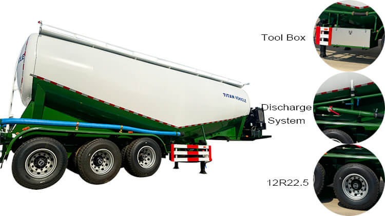 40 cbm 3 Axle Dry Bulk Cement Tanker for Sale in Congo