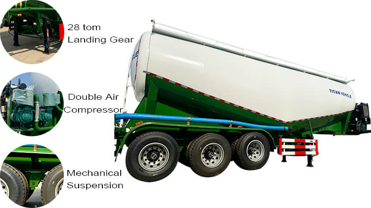 40 cbm 3 Axle Dry Bulk Cement Tanker for Sale in Congo