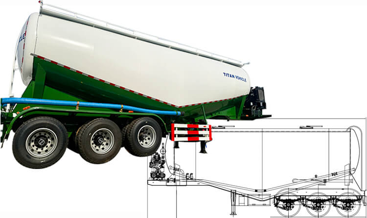 40 cbm 3 Axle Dry Bulk Cement Tanker for Sale in Congo
