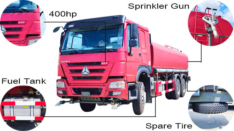 400 Hp 6x4 Howo Water Truck for Sale in Kinshasa Congo