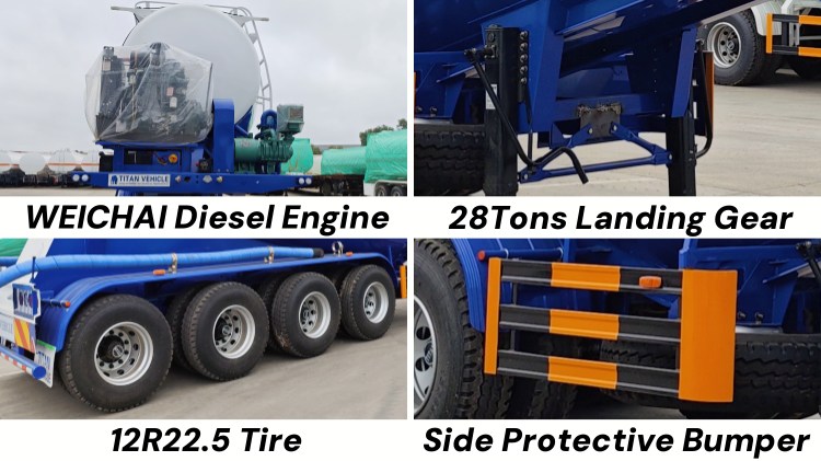 4 Axle Dry Bulk Cement Tanker in Congo