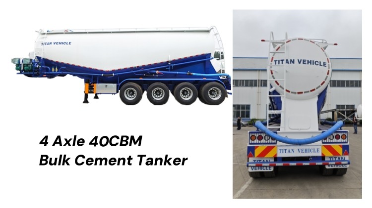 4 Axle Dry Bulk Cement Tanker in Congo