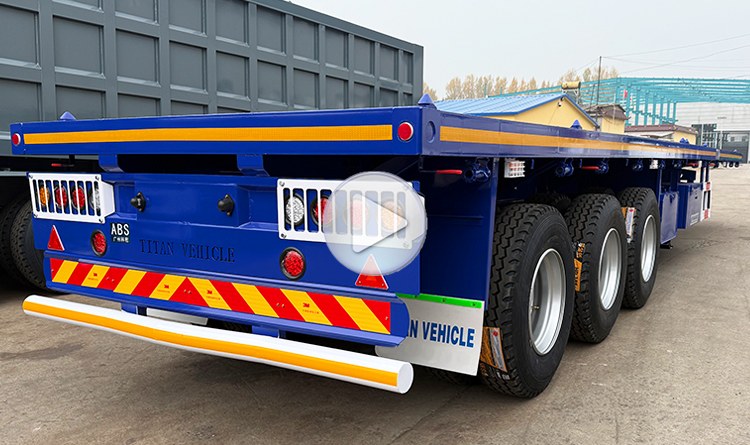 Tri Axle 40 ft Flatbed Trailer Truck for Sale in DR Congo