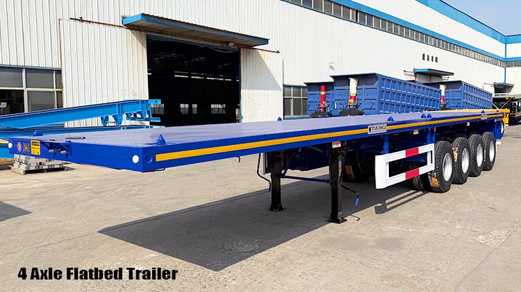 4 Axle 80 ton Flatbed Truck Trailer for Sale in Congo