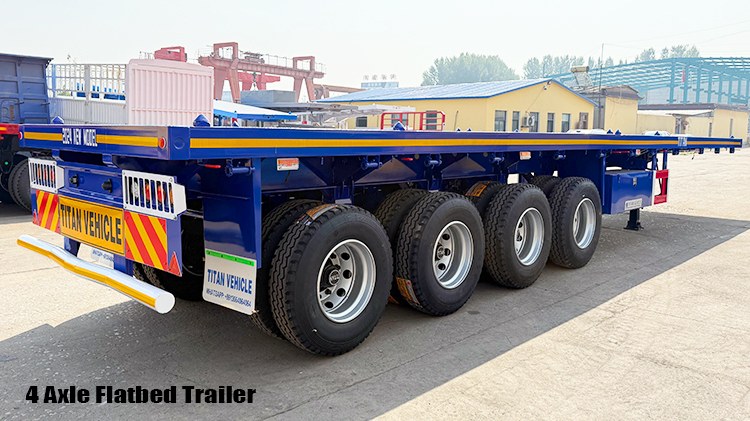 4 Axle 80 ton Flatbed Truck Trailer for Sale in Congo