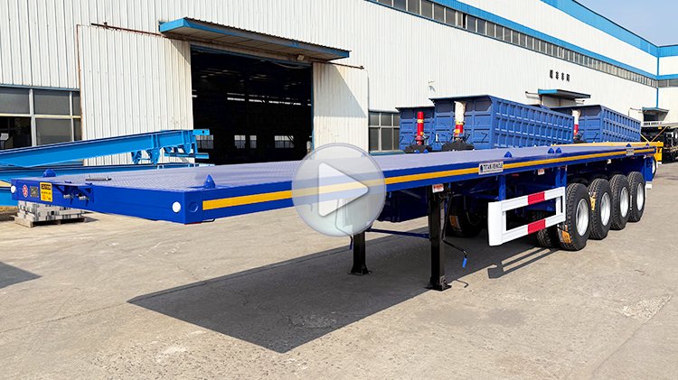 4 Axle 80 ton Flatbed Truck Trailer for Sale in Congo