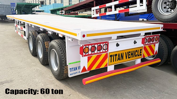 Tri Axle 40 Feet Flatbed Container Trailer for Sale in Congo