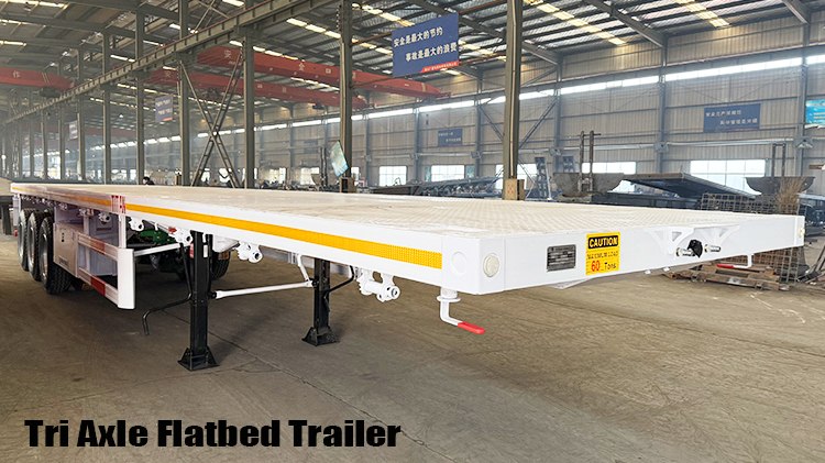 Tri Axle 40 Feet Flatbed Container Trailer for Sale in Congo