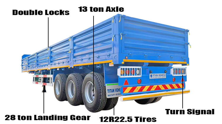 3 Axle 60 Ton Sideboard Trailer for Sale in Congo
