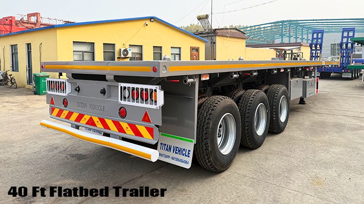Tri Axle Flat Bed Trailer | Flatbed Truck Trailer for Sale in Congo