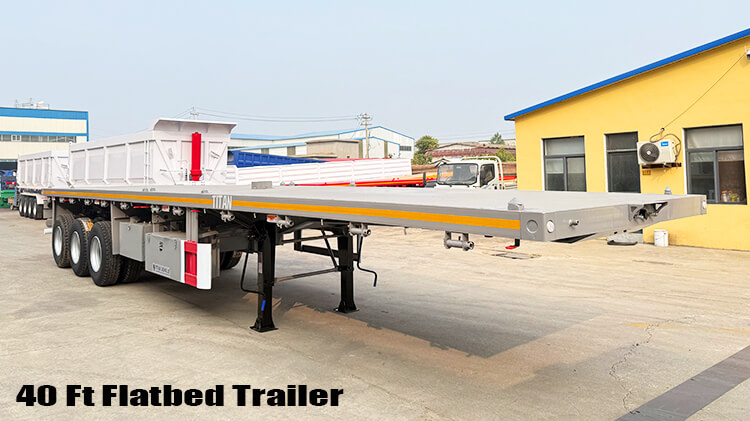 Tri Axle Flat Bed Trailer | Flatbed Truck Trailer for Sale in Congo