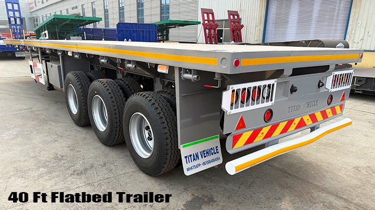 Tri Axle Flat Bed Trailer | Flatbed Truck Trailer for Sale in Congo