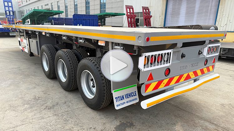 Tri Axle Flat Bed Trailer | Flatbed Truck Trailer for Sale in Congo