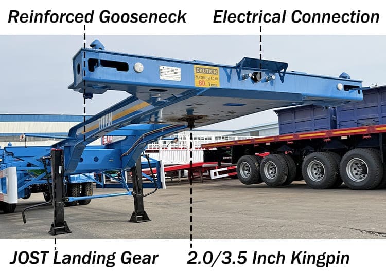Skeleton Container Semi Trailer Price for Sale in Banana Congo