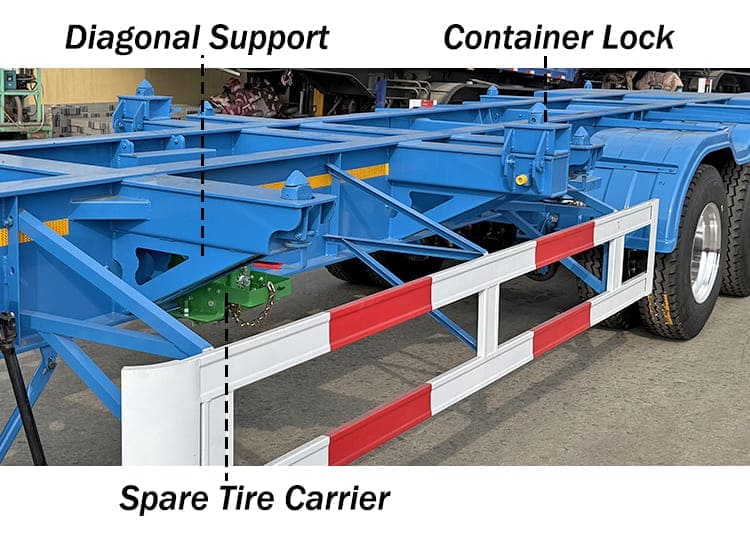 Skeleton Container Semi Trailer Price for Sale in Banana Congo