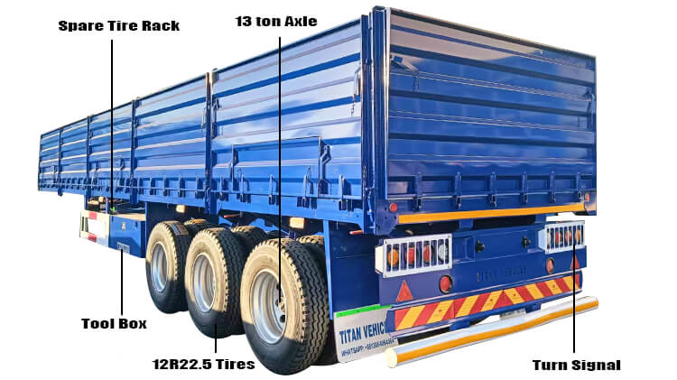 Tri Axle Sidewall Trailer for Sale Price in Congo