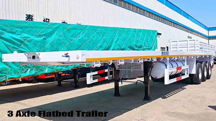 3 Axle 40 Ft Flatbed Semi Trailer for Sale in Kinshasa DR Congo