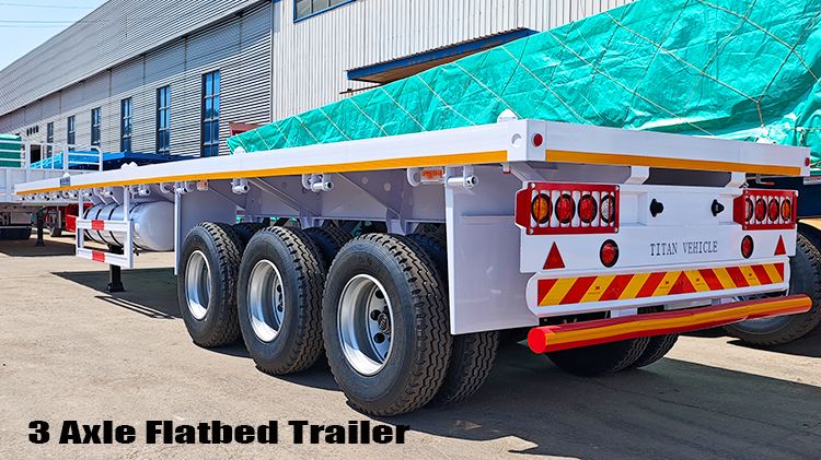 3 Axle 40 Ft Flatbed Semi Trailer for Sale in Kinshasa DR Congo