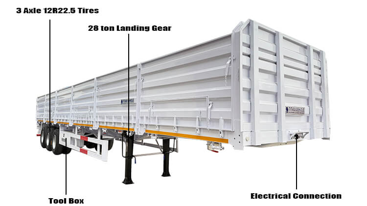 3 Axle Side Wall Trailer for Sale in Congo