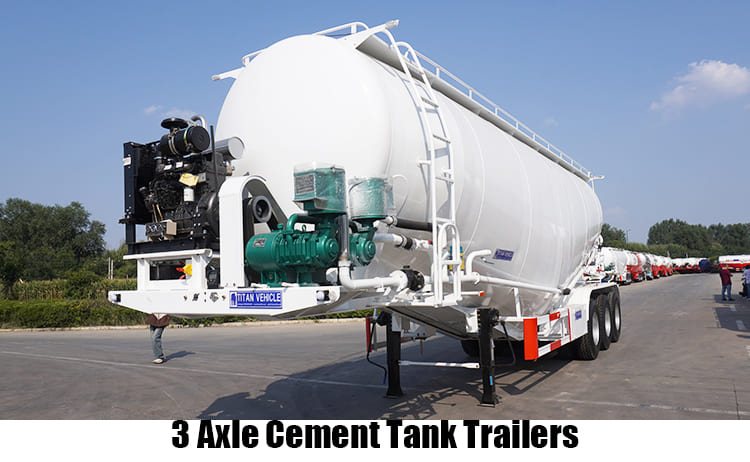 Tri Axle 35CBM Cement Bulk Carriers Tank Trailers for Sale in Congo