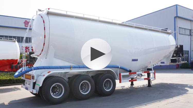 Tri Axle 35CBM Cement Bulk Carriers Tank Trailers for Sale in Congo