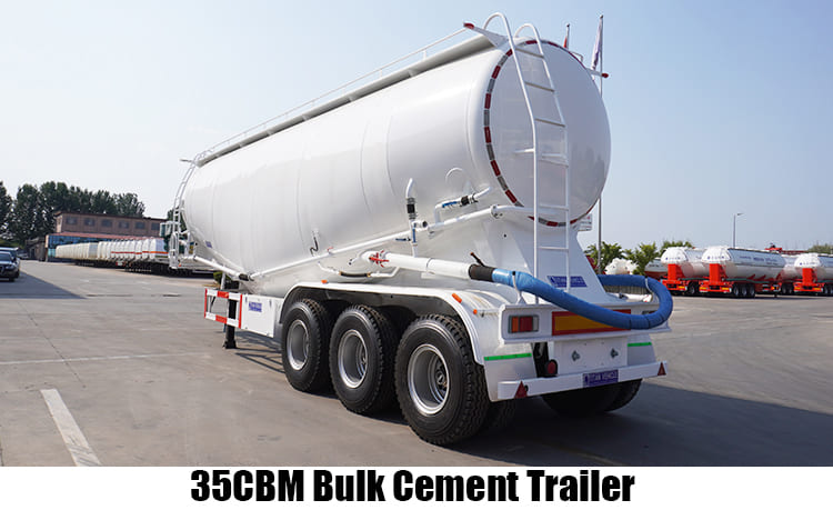 Tri Axle 35CBM Cement Bulk Carriers Tank Trailers for Sale in Congo