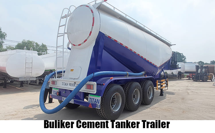 3 Axle 40 Ton Bulker Cement Tankers Truck Trailer for Sale in Congo