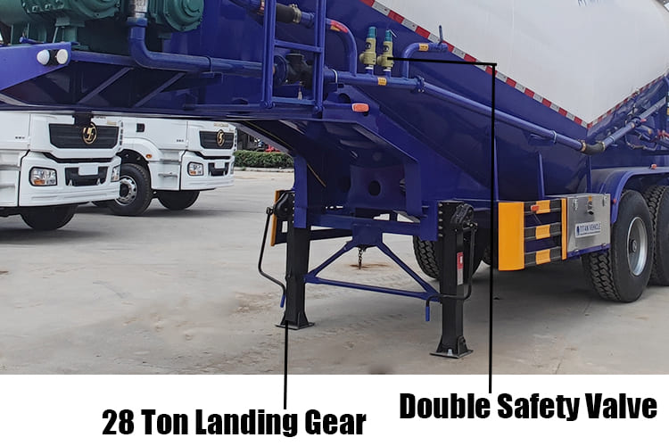 3 Axle 40 Ton Bulker Cement Tankers Truck Trailer for Sale in Congo