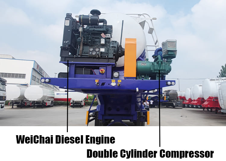 3 Axle 40 Ton Bulker Cement Tankers Truck Trailer for Sale in Congo