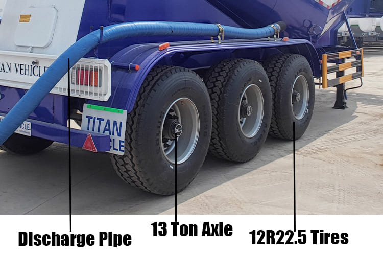 3 Axle 40 Ton Bulker Cement Tankers Truck Trailer for Sale in Congo