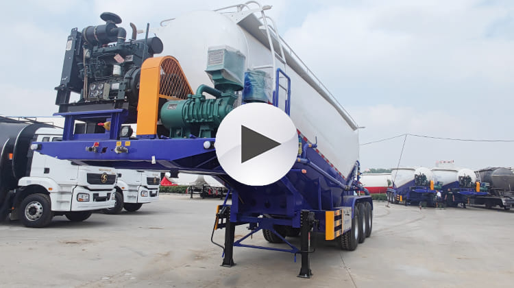 3 Axle 40 Ton Bulker Cement Tankers Truck Trailer for Sale in Congo
