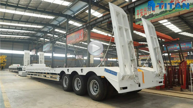 3 Axle 60-80 Ton Heavy Duty Lowbed Trailer 