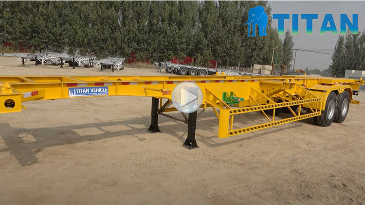 2 Axle 40Ft Container Chassis Trailer for Sale Video