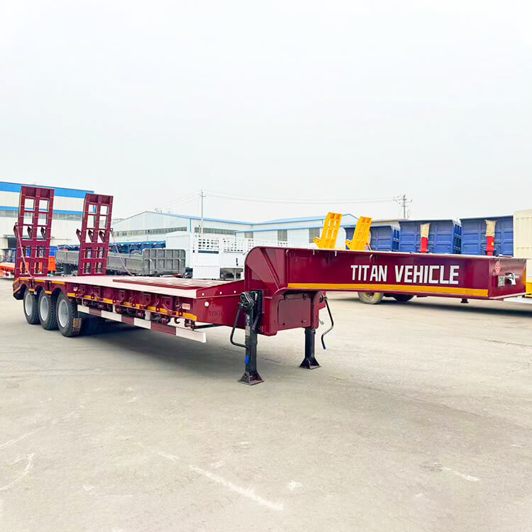 3 Axle 60 Ton Lowbed Semi Trailer