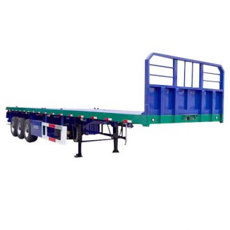 3 Axle Flatbed Truck Trailer with Front Board