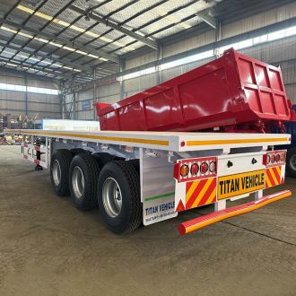 Tri Axle 40 Feet Flatbed Container Trailer