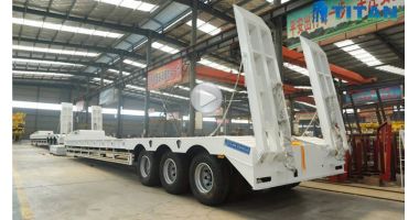 3 Axle 60-80 Ton Heavy Duty Lowbed Trailer 